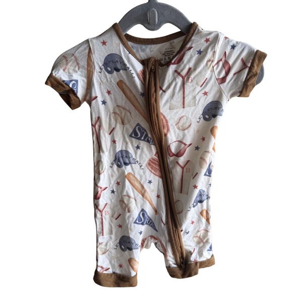 Baseball Shorty Bamboo Romper - Picture 1 of 2